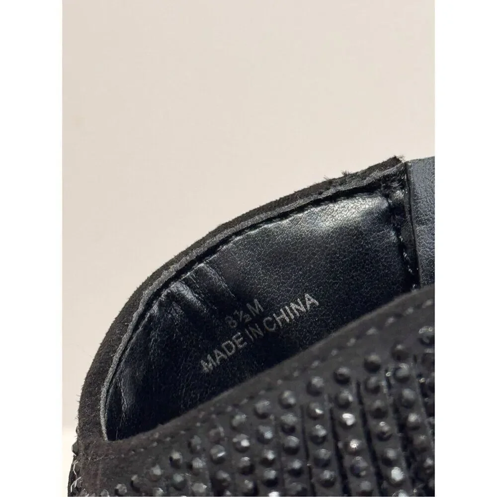 INC Boots Size 8.5 Black Western Ankle Booties Pointed‎ Toe Evening Shoes NEW